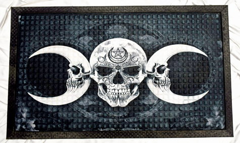 Alchemy Skull and Moon Door Mat